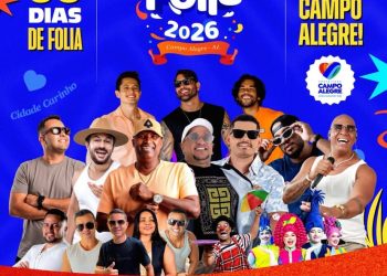 Campo Alegre divulga programação oficial do CarnaFolia 2026 com grandes atrações e eventos para todas as idades