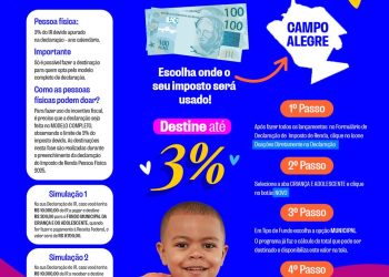 CMDCA de Campo Alegre inicia mais uma edição da Campanha de Destinação Solidária do Imposto de Renda