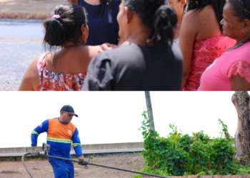 Prefeita Pauline Pereira acompanha início da pavimentação asfáltica de ruas no Bairro Belo Horizonte