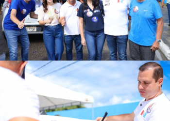 Mil carros adesivados: grupo de Pauline Pereira faz grande mobilização no primeiro dia de campanha