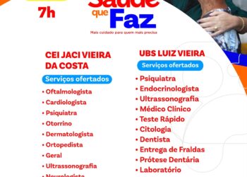 Programa Saúde que Faz realizará mutirão com consultas, exames e especialistas em Campo Alegre nesta sexta-feira