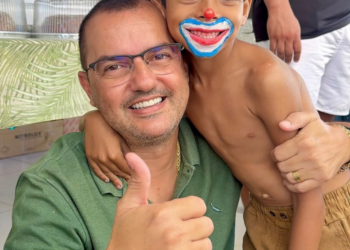 Nicolas Pereira realiza pelo quarto ano consecutivo festa do Dia das Crianças em sua residência, em Luziápolis