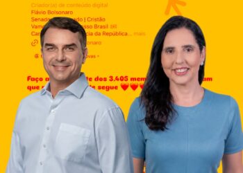Flávio Bolsonaro começa a seguir Pauline Pereira no Instagram e prefeita celebra aproximação política